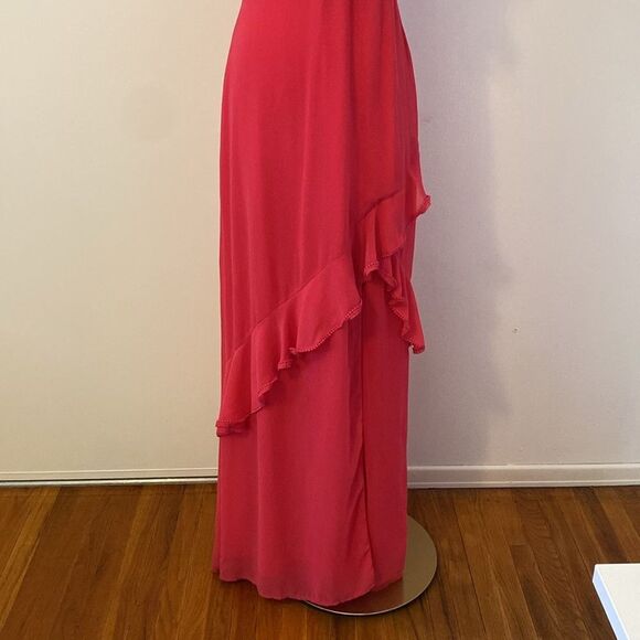 Lulus Love From Above Pink Ruffled Surplice Maxi Dress Size Small - Picture 5 of 16